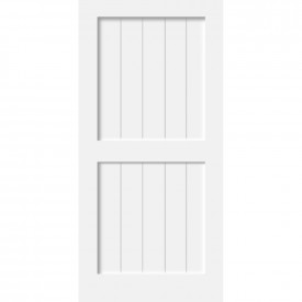 Barn Series Door Slab 2-Panel Overlay Design